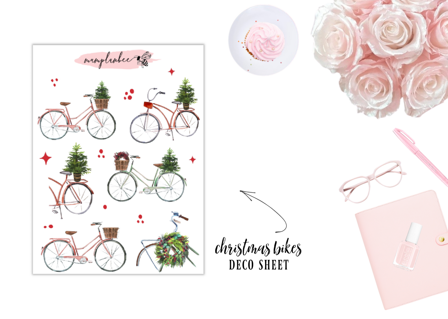 Christmas bikes deco