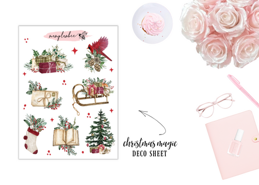 Christmas magic deco sheet