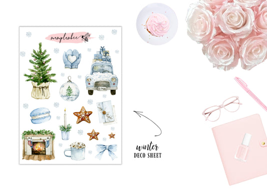 Winter deco sheet